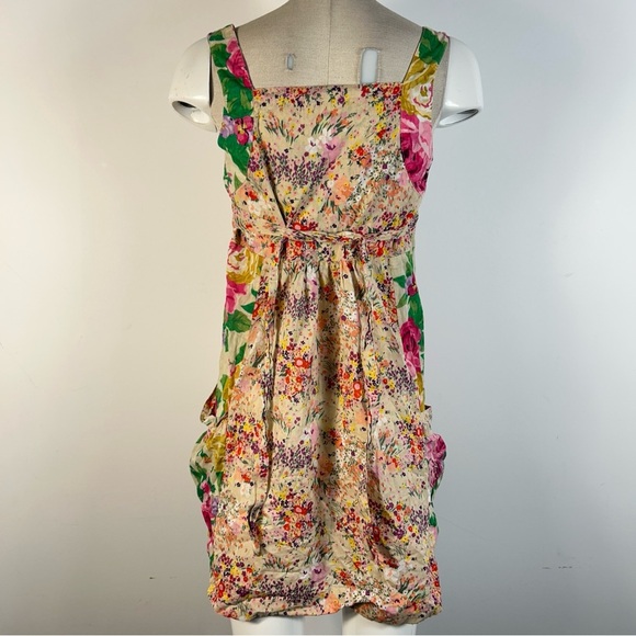 ❤️ H&M Floral Print Sleeveless Midi Dress - Pink and Green 6 - Picture 3 of 11